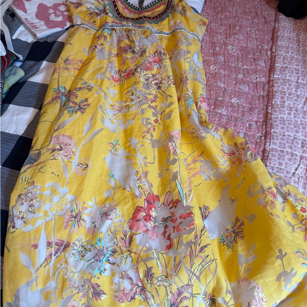 Blue and Pink Tiered Maxi Sundress